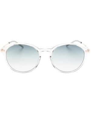 BOSS Round-Frame Sunglasses - White