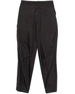 Adererror Crinkled-Finish Pants - Black