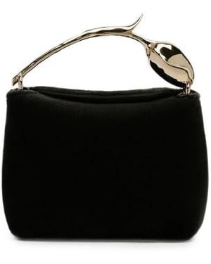 Erdem Bolso Shopper Bloom Mini Con Asa Floral - Negro