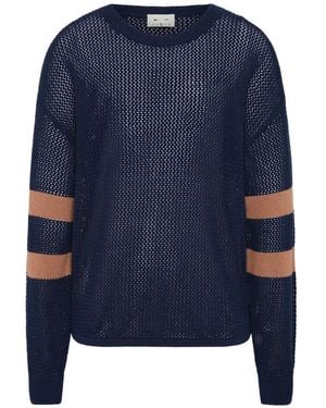 The Upside Maglione Fenway Sebastion A Righe - Blu