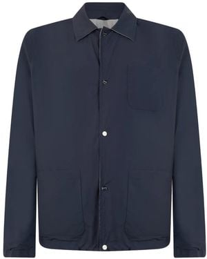 Herno Button-Up Collared Jacket - Blue