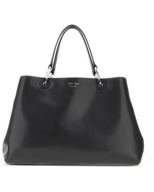 Emporio Armani Logo-Detail Tote Bag - Black