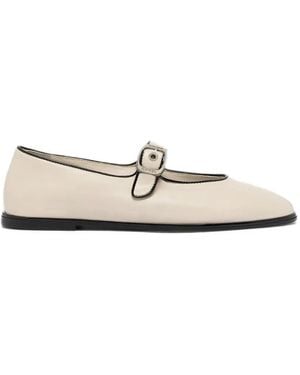 CAREL PARIS Iris Buckle-Fastening Ballet Flats - White