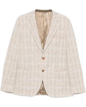 Etro Button-Up Blazer - Natural