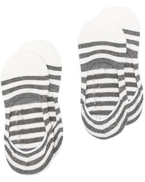 ANT45 Lot De Deux Paires De Chaussettes À Rayures - Blanc