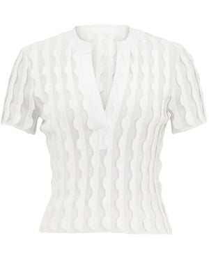 Jonathan Simkhai Mallorie Scalloped T-Shirt - White