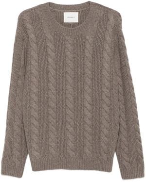 Lisa Yang Espen Cable-Knit Crew-Neck Jumper - Brown