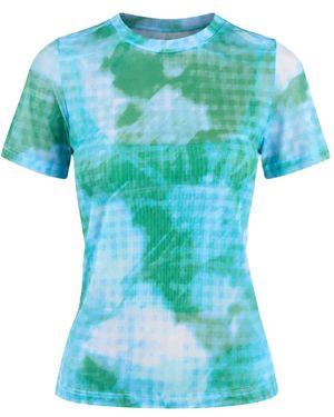 Ph5 Nori Floral-Print Mesh T-Shirt - Blue