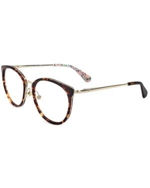 Kate Spade Tortoiseshell-Effect Round-Frame Glasses - White