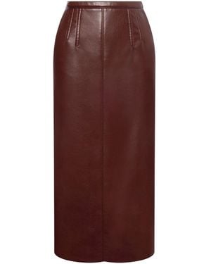 Philosophy Di Lorenzo Serafini Coated-Finish High-Waisted Skirt - Purple