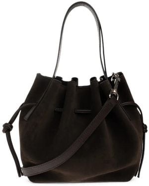 Yuzefi Mini Scallop Bucket Bag - Black