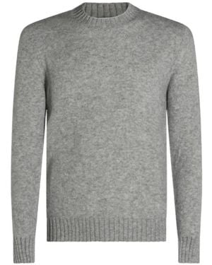 Piacenza Cashmere Mélange-Effect Long-Sleeve Jumper - Grey