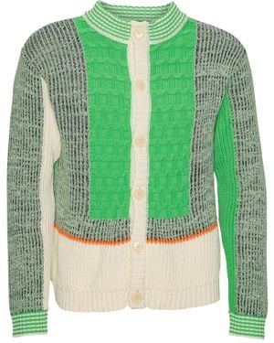 Henrik Vibskov Textured Knitted Cardigan - Green