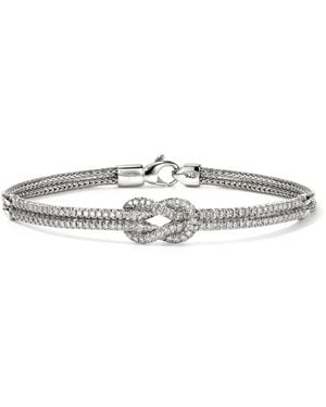 John Hardy Love Knot Armband Aus Sterlingsilber Mit Diamanten - Weiß