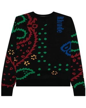 Rhude Klassischer Intarsien-Pullover - Schwarz