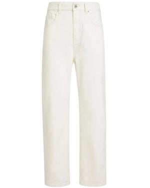 Brunello Cucinelli Vaqueros Rectos Con Botones - Blanco