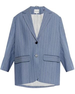 Munthe Pinstripe Button Blazer - Blue