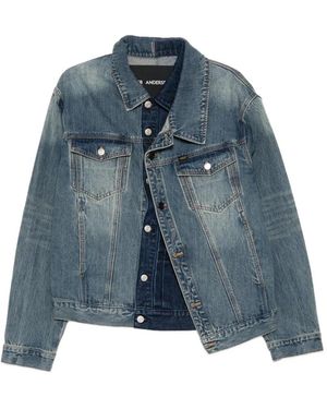 ANDERSSON BELL Asymmetric Layered Denim Jacket - Blue