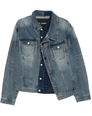 ANDERSSON BELL Asymmetric Layered Denim Jacket - Blue