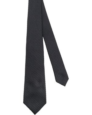 Kiton Textured Tie - Blue