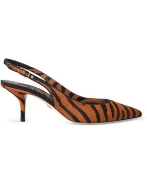 Dolce & Gabbana Animal-Print Calf-Hair Pumps - Brown