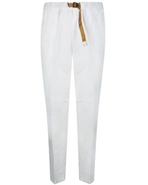 White Sand Belt Trousers - White