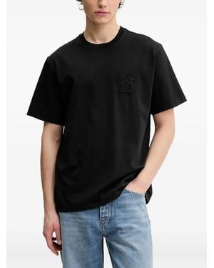 Bluemarble Embroidered Logo T-Shirt - Black