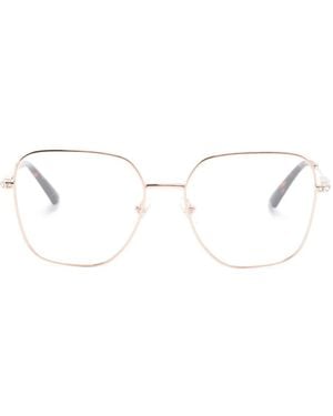 Jimmy Choo Oversize-Frame Glasses - Natural