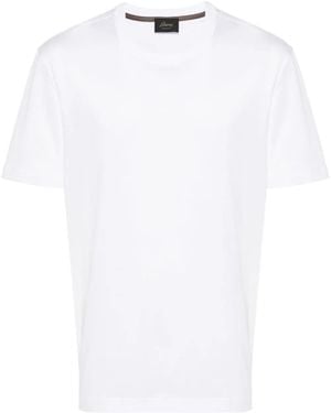 Brioni Crew Neck Cotton T-shirt - White