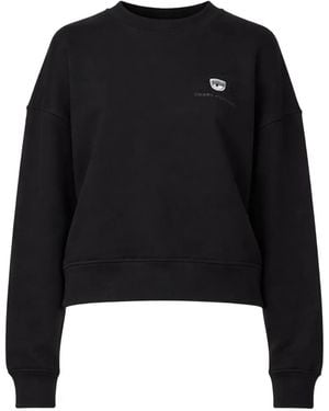 Chiara Ferragni Detail-Embroidered Sweatshirt - Black