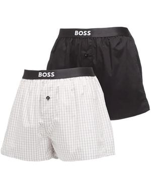 HUGO Logo-Detail Boxers (Set Of Two) - Black