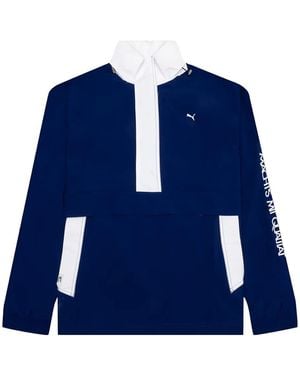 PUMA Pop Over Panelled Polo Shirt - Blue