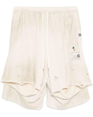 Maison Mihara Yasuhiro ダメージ トラックショーツ - ナチュラル
