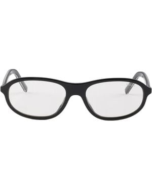 Prada Sunglasses With The Iconic Metal Plaque - Black