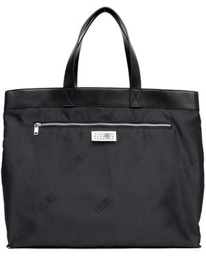 MM6 by Maison Martin Margiela Logo-Printed Tote Bag - Black