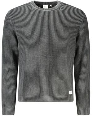 Pepe Jeans Dorian Ribbed-Knit Sweater - Grey