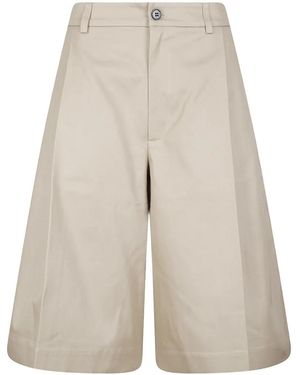 Sibel Saral Pleated Cotton Shorts - White