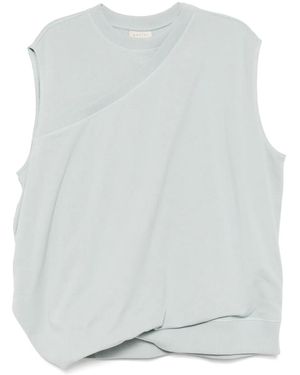 Qasimi Draped Sleeveless Sweatshirt - White