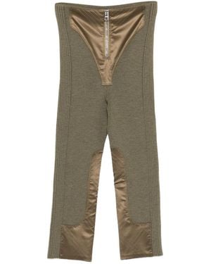 Jean Paul Gaultier Zip-Fastening Panel-Detail Trousers - Green