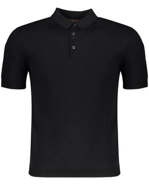 Moorer Franco Short-Sleeve Polo Shirt - Black