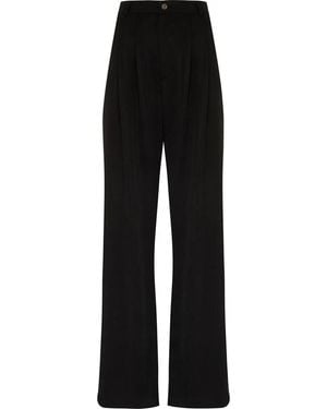 Reformation Mason High-Waist Wide-Leg Pants - Black