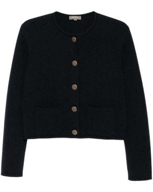 N.Peal Cashmere ジャカード ジャケット - ブラック