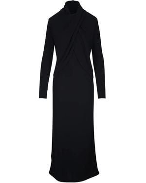 Johanna Ortiz Celestial Silence Twisted Long-Sleeve Midi Dress - Black