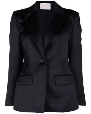 Ulla Johnson Soline Satin Blazer - Zwart
