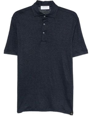Gran Sasso Logo-Patch Polo Shirt - Blue