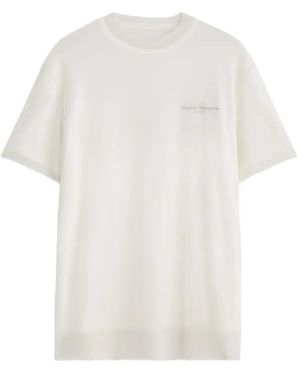 Maison Margiela Logo-Print Short-Sleeve T-Shirt - White