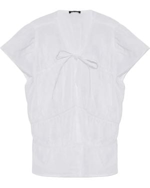 Rag & Bone Ruffled Peplum Blouse - White