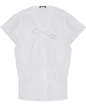 Rag & Bone Ruffled Peplum Blouse - White