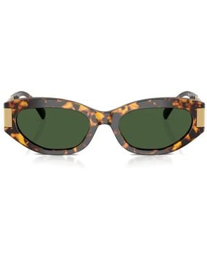 Versace Tortoiseshell-Effect Sunglasses - Green