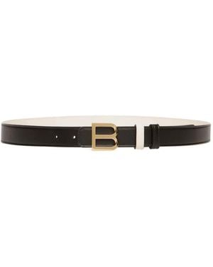 Bally Cinturón B Twist Reversible - Blanco
